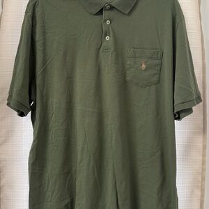 Men’s Pre-Owned Polo Ralph Lauren Soft Polo with Pocket, Army Green, Size XL